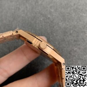 JF Factory Fake Audemars Piguet Royal Oak 67651ST Full Rose Gold Watch