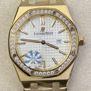 JF Factory Replica Audemars Piguet Royal Oak 67651SR Gold Diamond Watch