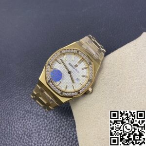 JF Factory Replica Audemars Piguet Royal Oak 67651SR Gold Diamond Watch