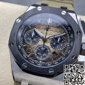 APF Factory Fake Audemars Piguet Royal Oak Offshore 26420SO.OO.A600CA.01 Light Brown Dial