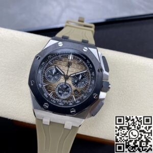 APF Factory Fake Audemars Piguet Royal Oak Offshore 26420SO.OO.A600CA.01 Light Brown Dial