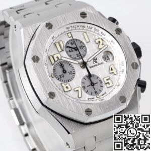 APF Factory Replica AP Royal Oak Offshore 25721ST.OO.1000ST.07 Silver Panda Plate Watches