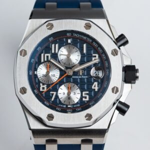APF Factory Fake Audemars Piguet Royal Oak Offshore 26470ST.OO.A027CA.01 Blue Rubber Strap