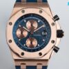 APF Factory Replica Audemars Piguet Royal Oak Offshore 26238OR Rose Gold Blue Dial Watch