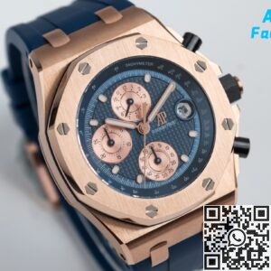 APF Factory Replica Audemars Piguet Royal Oak Offshore 26238OR Rose Gold Blue Dial Watch