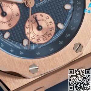 APF Factory Replica Audemars Piguet Royal Oak Offshore 26238OR Rose Gold Blue Dial Watch