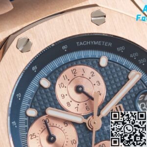 APF Factory Replica Audemars Piguet Royal Oak Offshore 26238OR Rose Gold Blue Dial Watch