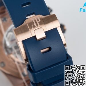 APF Factory Replica Audemars Piguet Royal Oak Offshore 26238OR Rose Gold Blue Dial Watch