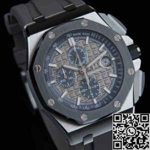 APF Factory Fake AP Royal Oak Offshore 26400IO.OO.A004CA.02 Gray Panda Plate Watch
