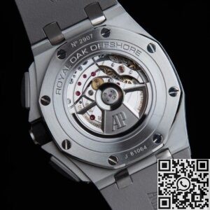 APF Factory Fake AP Royal Oak Offshore 26400IO.OO.A004CA.02 Gray Panda Plate Watch