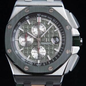 APF Factory Replica AP Royal Oak Offshore 26400SO.OO.A055CA.01 Khaki Green Panda Platter Watches