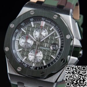 APF Factory Replica AP Royal Oak Offshore 26400SO.OO.A055CA.01 Khaki Green Panda Platter Watches