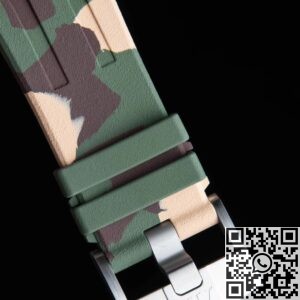 APF Factory Replica AP Royal Oak Offshore 26400SO.OO.A055CA.01 Khaki Green Panda Platter Watches