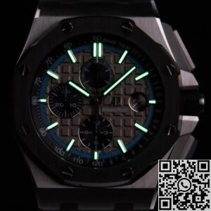 APF Factory Fake Audemars Piguet Royal Oak Offshore 26417CN.OO.A002CR.01 Silver Panda Plate