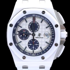 APF Factory Fake AP Royal Oak Offshore 26402CB.OO.A010CA.01 White Panda Plate Watches
