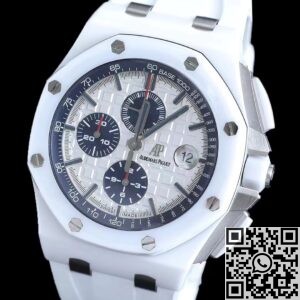 APF Factory Fake AP Royal Oak Offshore 26402CB.OO.A010CA.01 White Panda Plate Watches