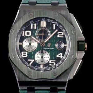 APF Factory Replica AP Royal Oak Offshore 26405CE.OO.A056CA.01 Smoked Green Panda Plate Watches
