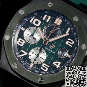 APF Factory Replica AP Royal Oak Offshore 26405CE.OO.A056CA.01 Smoked Green Panda Plate Watches