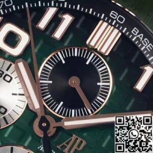 APF Factory Replica AP Royal Oak Offshore 26405CE.OO.A056CA.01 Smoked Green Panda Plate Watches