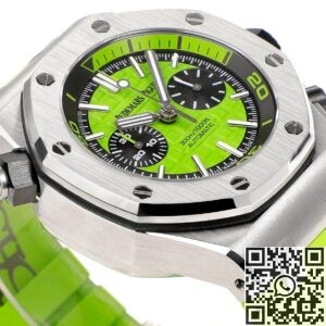 MS Factory Fake AP Royal Oak Offshore 26703ST.OO.A038CA.01 Yellow-green Panda Plate Watches