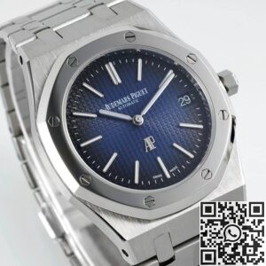 IP Factory Replica Audemars Piguet Royal Oak 15202IP.OO.1240IP.01 Smoked Blue Dial