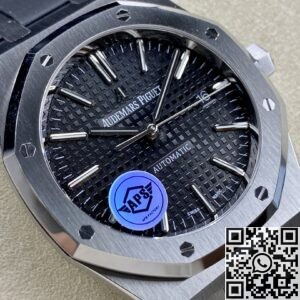 APS Factory Replica Audemars Piguet Royal Oak 15400 Black Dial Rubber Strap