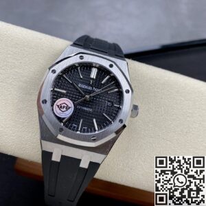 APS Factory Replica Audemars Piguet Royal Oak 15400 Black Dial Rubber Strap