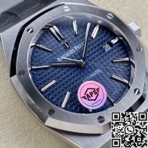 APS Factory Fake AP Royal Oak 15400 Blue Dial Rubber Strap Watches