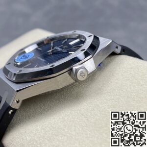 APS Factory Fake AP Royal Oak 15400 Blue Dial Rubber Strap Watches