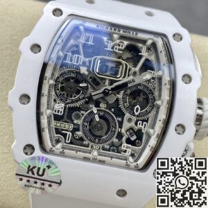 KV Factory Replica Richard Mille RM011-03 White Dial