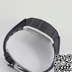 KV Factory Replica Richard Mille RM11 White Ceramic Black Rubber Strap