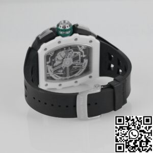 KV Factory Replica Richard Mille RM11 White Ceramic Black Rubber Strap