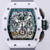 KV Factory Fake Richard Mille RM11 White Ceramic Rubber Strap