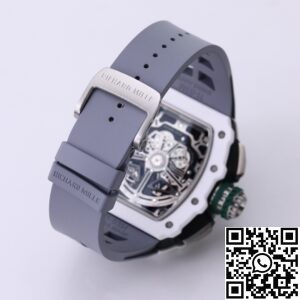 KV Factory Fake Richard Mille RM11 White Ceramic Rubber Strap