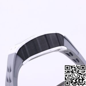 KV Factory Fake Richard Mille RM11 White Ceramic Rubber Strap