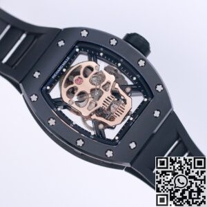 JB Factory Replica Richard Mille RM052 Rose Gold Skull Watch