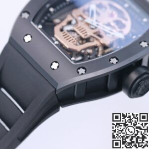 JB Factory Replica Richard Mille RM052 Rose Gold Skull Watch