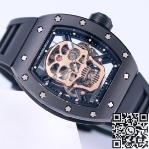 JB Factory Replica Richard Mille RM052 Rose Gold Skull Watch