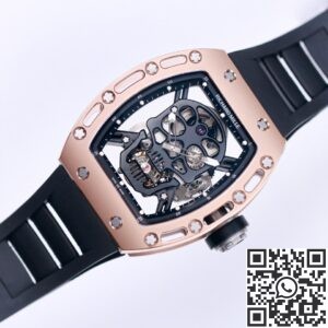 JB Factory Fake Richard Mille RM052 Rose Gold Case Watches