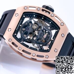 JB Factory Fake Richard Mille RM052 Rose Gold Case Watches