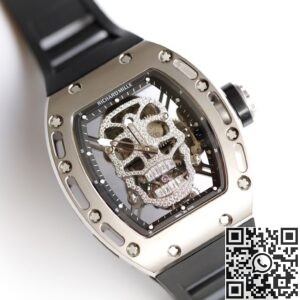 EUR Factory Replica Richard Mille RM052 Diamond Skull Watch