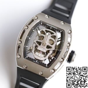 EUR Factory Replica Richard Mille RM052 Diamond Skull Watch