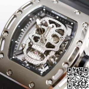 EUR Factory Replica Richard Mille RM052 Diamond Skull Watch