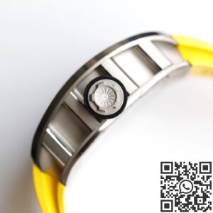 EUR Factory Replica Richard Mille RM052 Diamond Skull Yellow Rubber Strap
