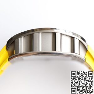 EUR Factory Replica Richard Mille RM052 Diamond Skull Yellow Rubber Strap