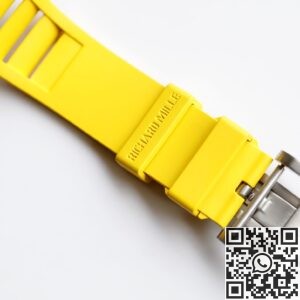 EUR Factory Replica Richard Mille RM052 Diamond Skull Yellow Rubber Strap