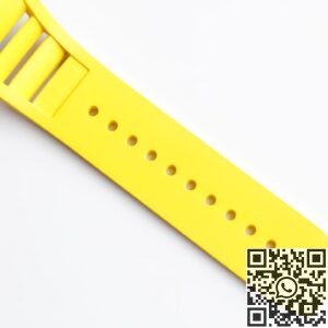 EUR Factory Replica Richard Mille RM052 Diamond Skull Yellow Rubber Strap