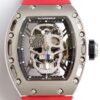 EUR Factory Replica Richard Mille RM052 Diamond Skull Red Rubber Strap Watch
