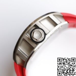 EUR Factory Replica Richard Mille RM052 Diamond Skull Red Rubber Strap Watch