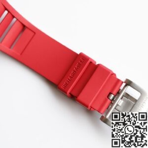 EUR Factory Replica Richard Mille RM052 Diamond Skull Red Rubber Strap Watch